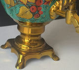 Electric enamel samovar with floral motif - thumbnail 3 of 7