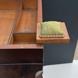Antique wooden writing desk with hinged top and mirror - thumbnail 6 of 11