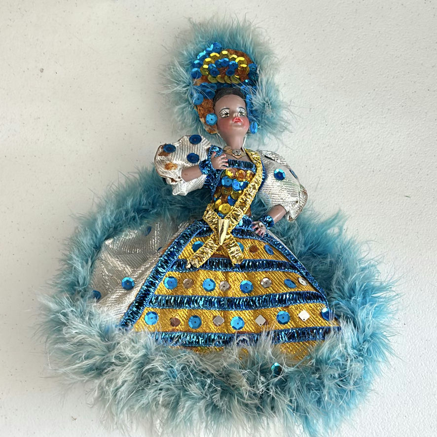 Collection of Decorative Cloth Dolls and Plush Panda - image 7 of 8