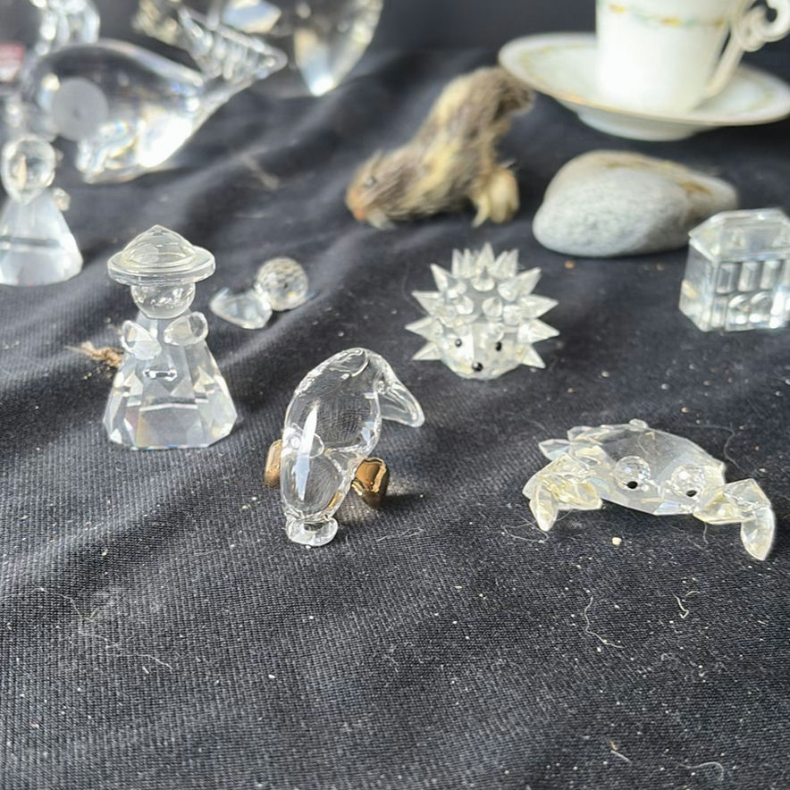Assorted Crystal Glass Figurines and Teacup Set - image 11 of 11