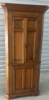 Tall Wooden Corner Cabinet - Image 1 of 6