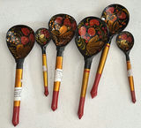 Decorative Lacquerware Serving Pieces, String Instrument, and Painted Wooden Spoons - thumbnail 6 of 6