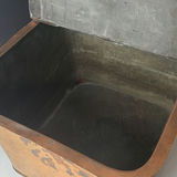 Copper rectangular metal container with hinged lid and vent - thumbnail 4 of 6