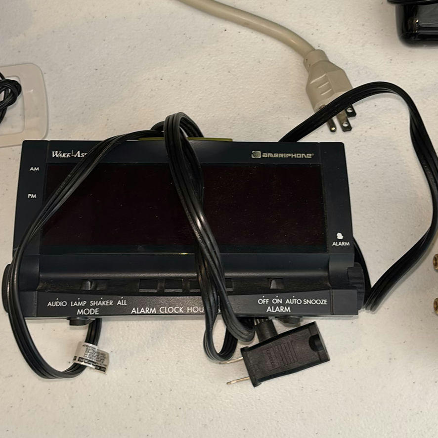 Netgear Router, Ameriphone Alarm Clock, Surge Protector, and Electronics Accessories - image 3 of 9