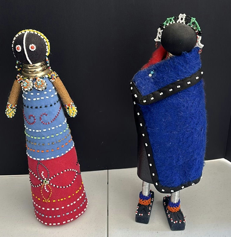Two Beaded Cultural Figurines - image 1 of 5