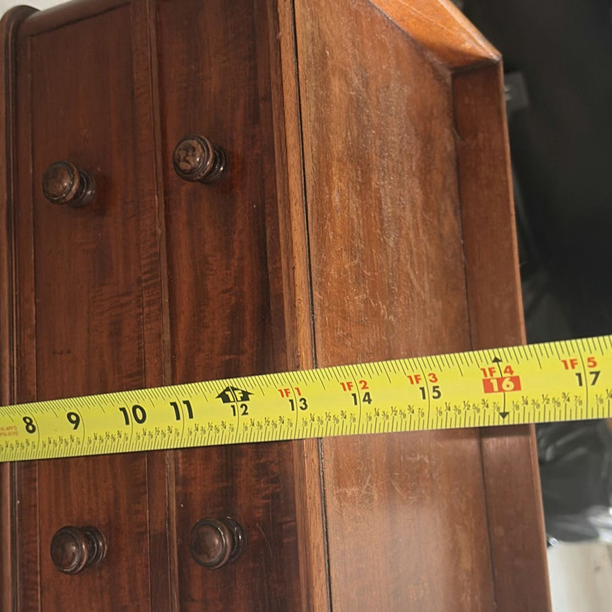Wooden four-drawer dresser with raised top edge - image 5 of 5