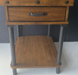 Wooden end table with drawer and lower shelf - thumbnail 3 of 7