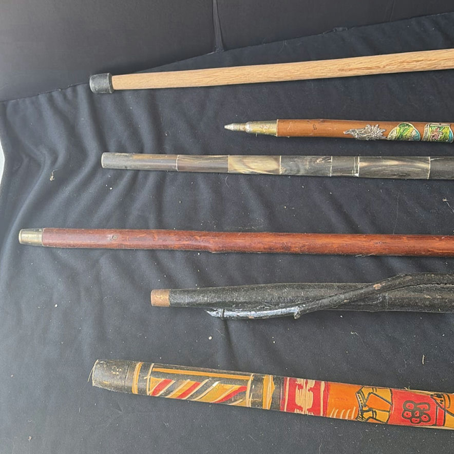 Assorted decorative walking canes and staffs - image 2 of 7