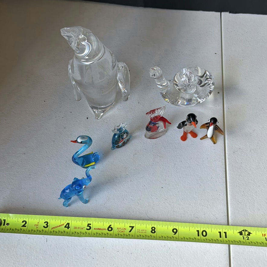 Assorted glass animal figurines - image 2 of 6