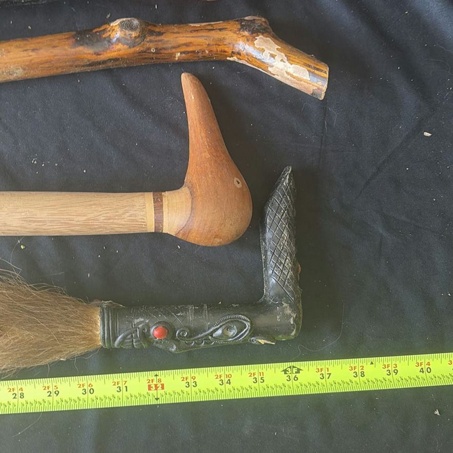 Assorted carved and decorated walking canes - image 4 of 6