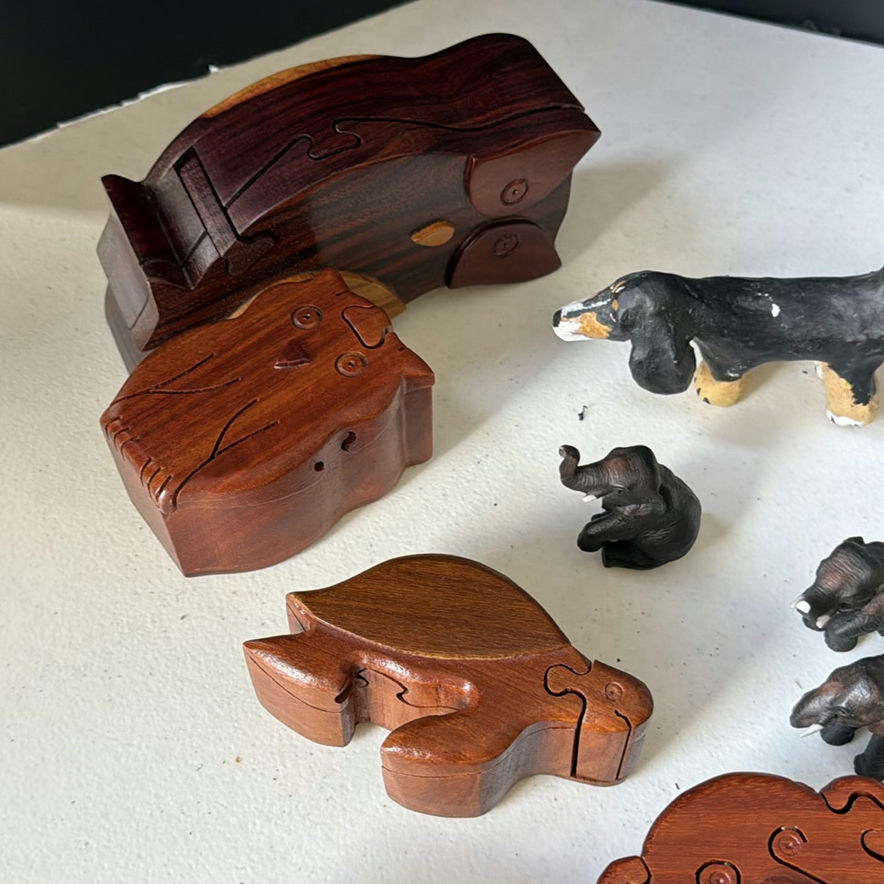 Collection of Wooden Animal Carvings and Figurines - image 3 of 7