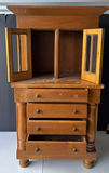 Wooden Cabinet With Glass Doors and Drawers - thumbnail 2 of 5