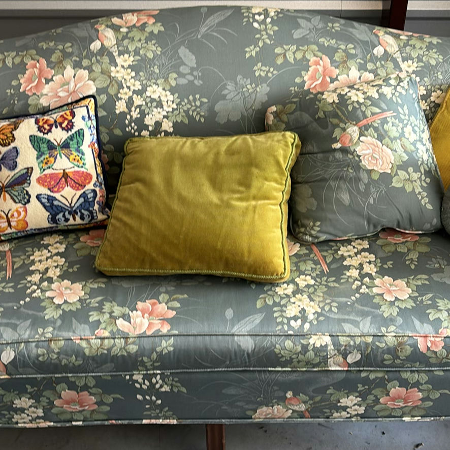 Floral Upholstered Loveseat with Decorative Pillows - image 5 of 6