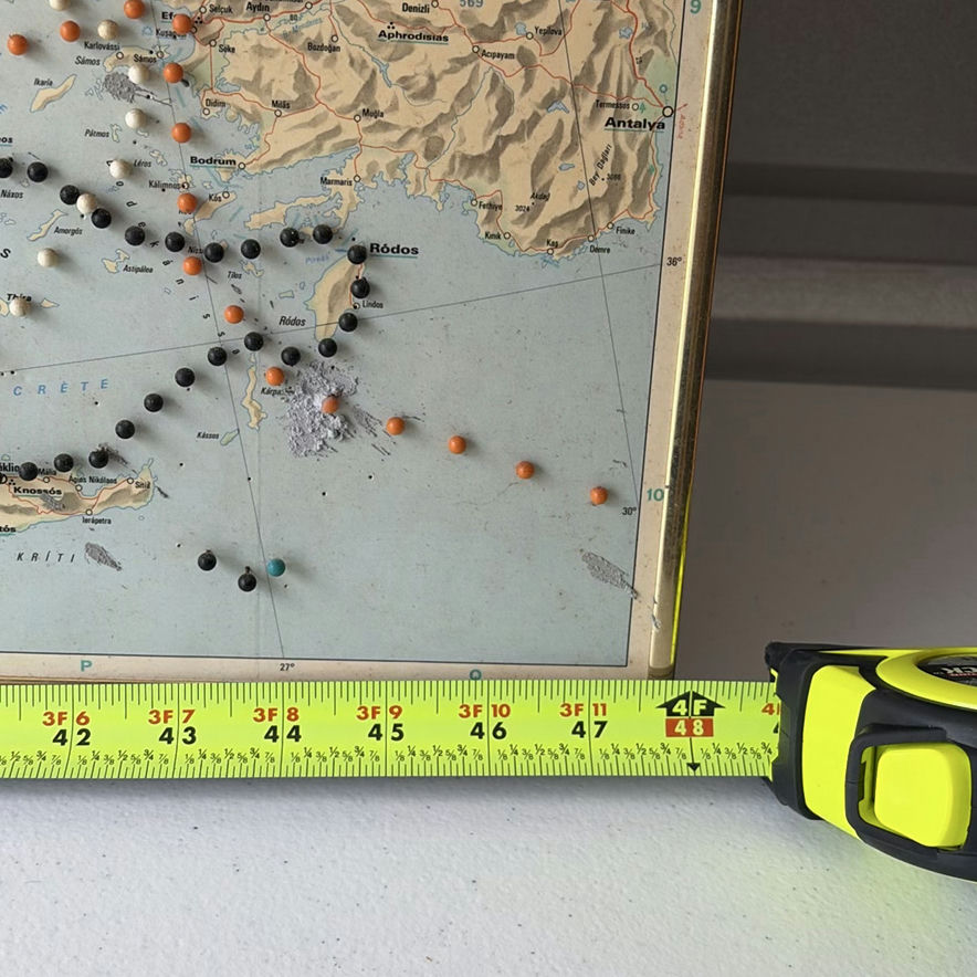 European travel map with colored pins - image 2 of 5