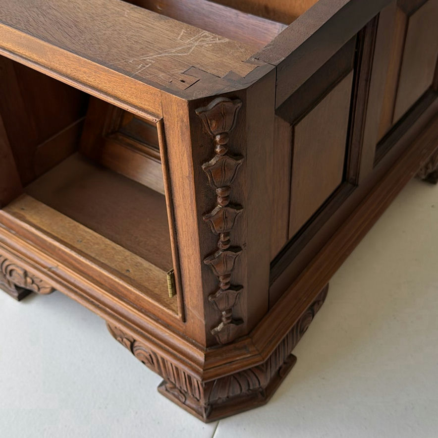 Antique carved wooden drawer chest - image 5 of 5