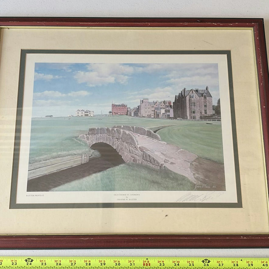 Two Framed Prints: Bulldog Portrait and Old Course St. Andrews - image 3 of 6