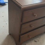 Wooden three-drawer dresser - thumbnail 3 of 5