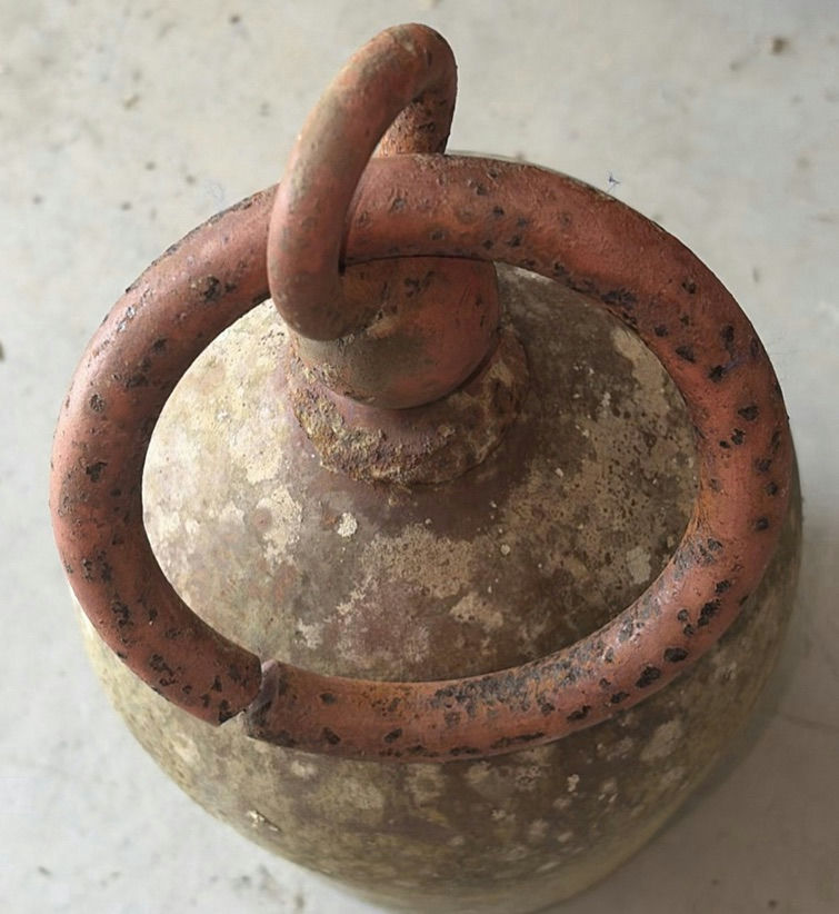 Vintage metal weight with lifting ring - image 2 of 3