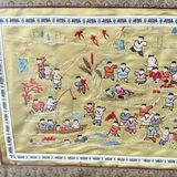 Two framed Chinese silk embroidery panels with dragon and folk scenes - thumbnail 3 of 9