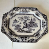 Blue and white transferware lidded tureen with matching octagonal underplate - thumbnail 6 of 7