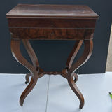 Antique wooden writing desk with hinged top and mirror - thumbnail 1 of 11