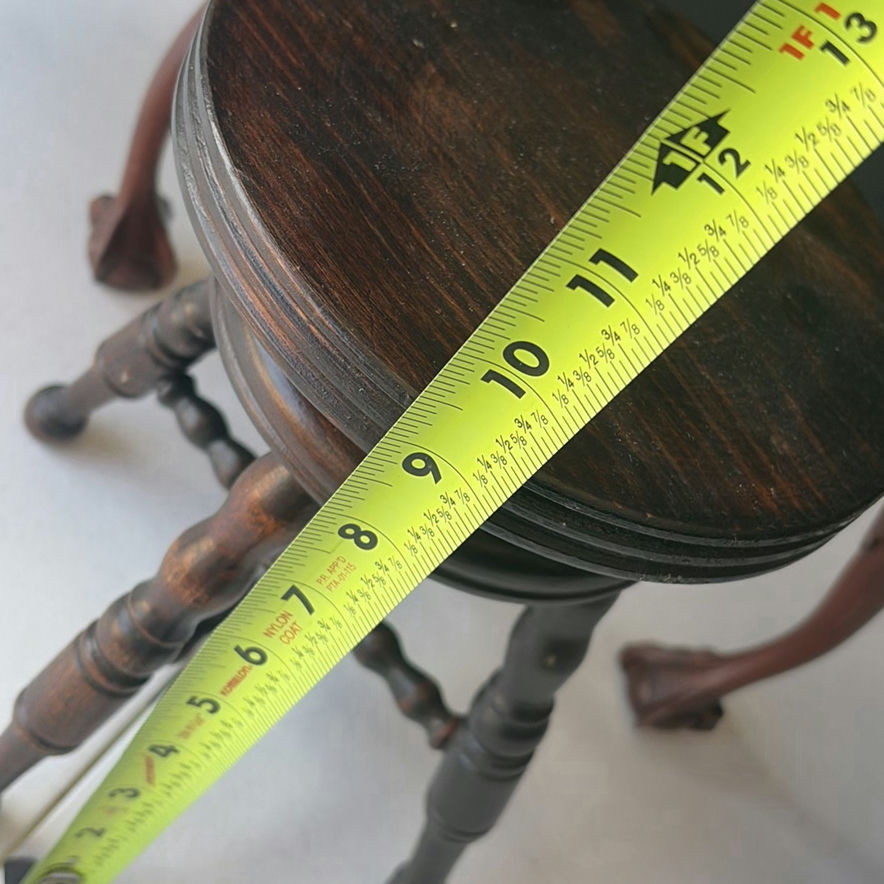 Two carved wooden doll chairs with a round side table - image 7 of 7