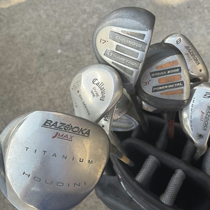 Burton golf bag with multiple golf clubs - image 5 of 7