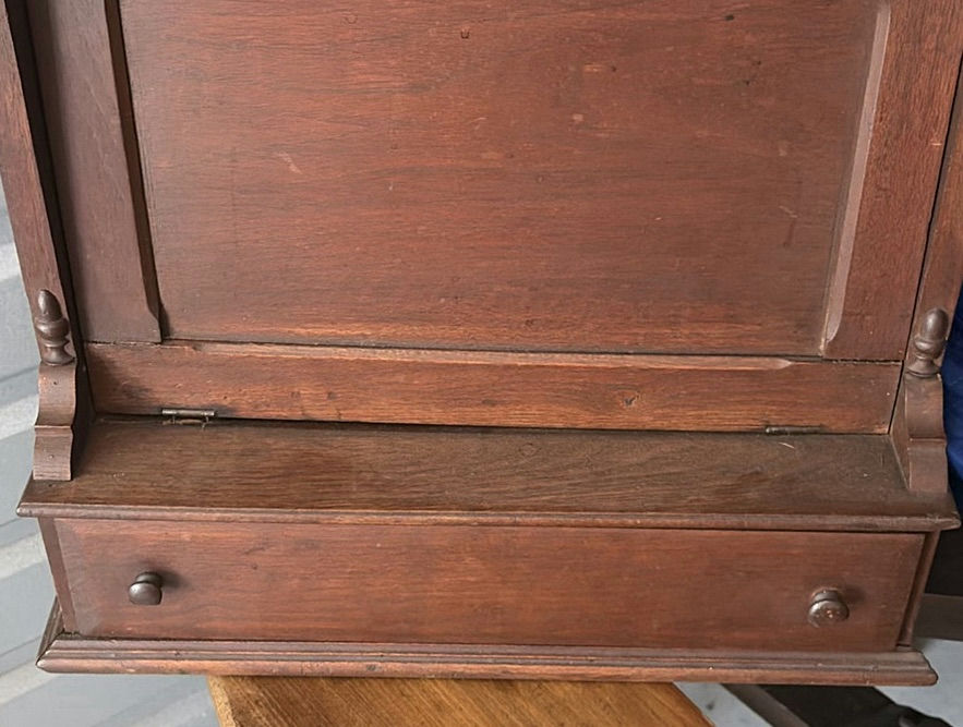 Vintage wooden secretary desk with drop-front writing surface - image 2 of 9