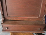 Vintage wooden secretary desk with drop-front writing surface - thumbnail 2 of 9