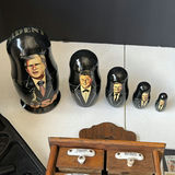 Presidential Matryoshka Dolls, Vintage Drawer Cabinet, Vietnam Stamp Collection, and Corkscrew Set - thumbnail 2 of 9