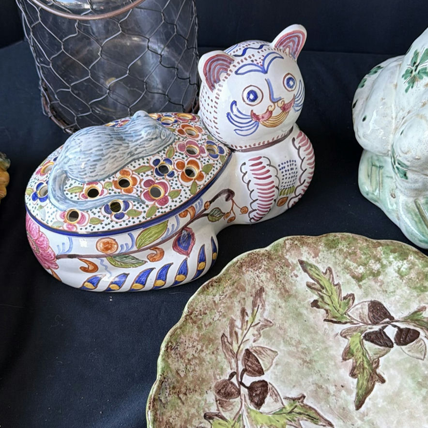 Assorted Decorative Ceramics and Textile Item - image 5 of 10