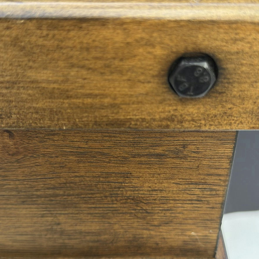 Wooden end table with upper storage box, drawer, and lower shelf - image 6 of 8