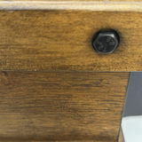 Wooden end table with upper storage box, drawer, and lower shelf - thumbnail 6 of 8