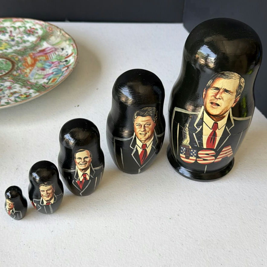 Matryoshka Nesting Dolls, Porcelain Plates, and Metalware - image 7 of 9