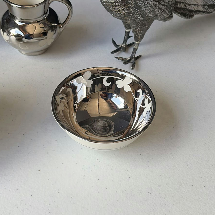 Ornate silver-tone decorative metalware collection - image 5 of 8