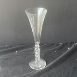 Two crystal champagne flutes and an oval enamel floral butterfly hanging ornament - thumbnail 4 of 4