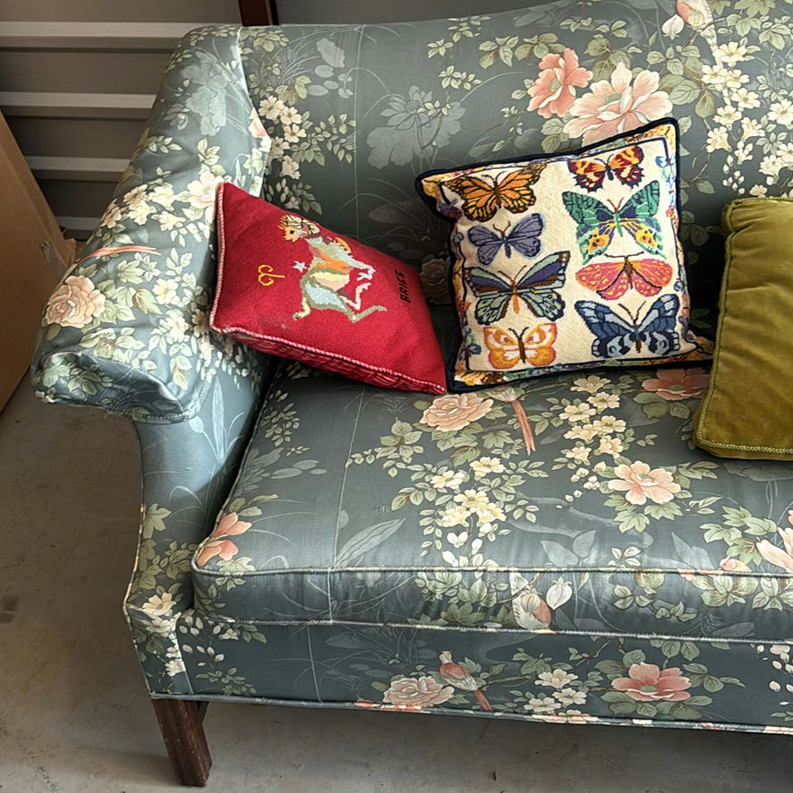 Floral Upholstered Loveseat with Decorative Pillows - image 6 of 6