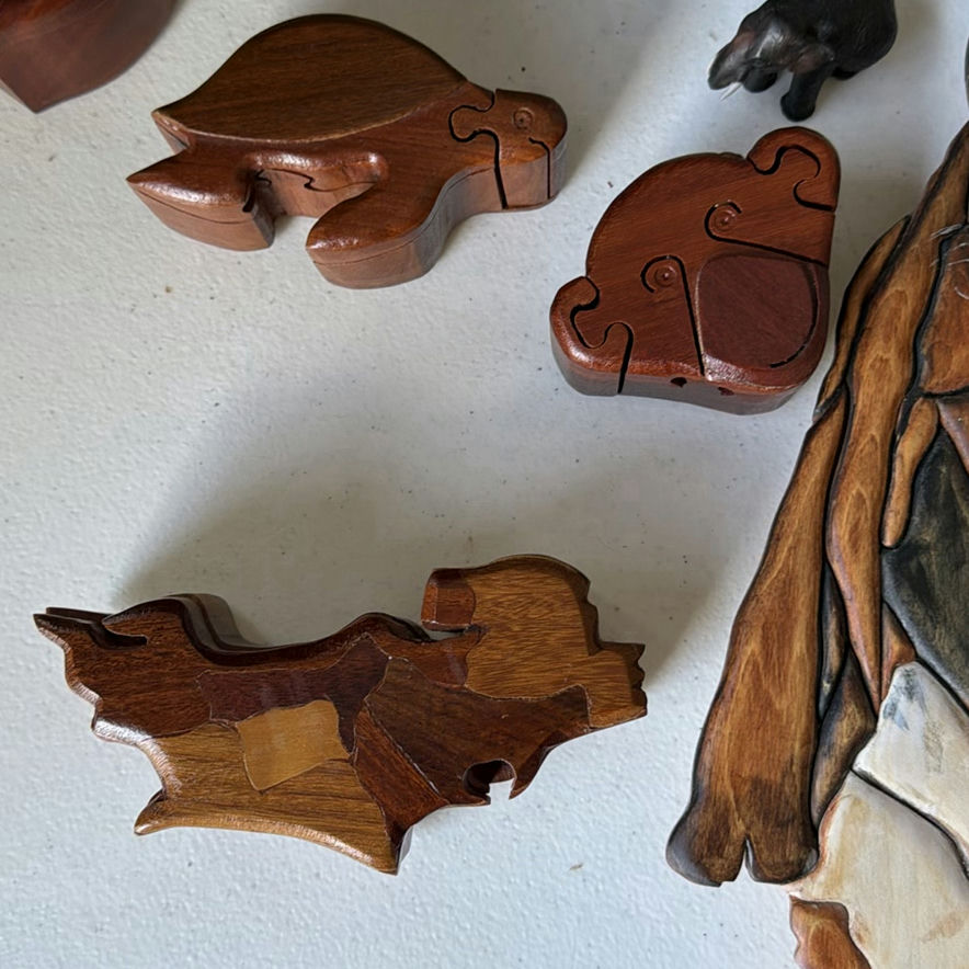 Collection of Wooden Animal Carvings and Figurines - image 4 of 7