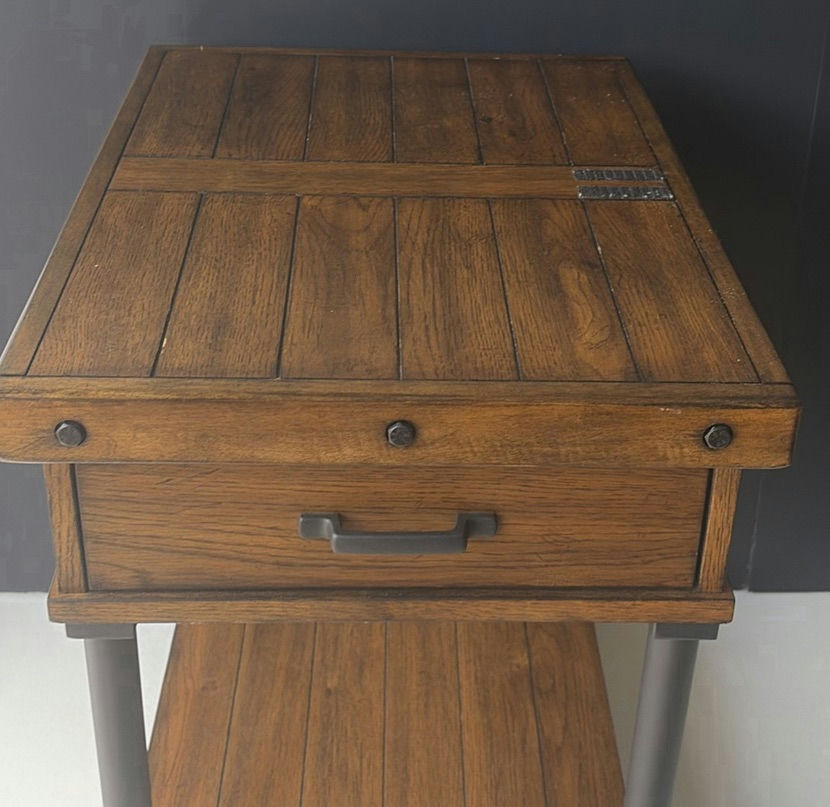 Wooden end table with drawer and lower shelf - image 2 of 7