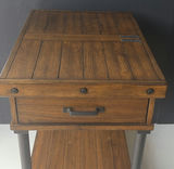 Wooden end table with drawer and lower shelf - thumbnail 2 of 7