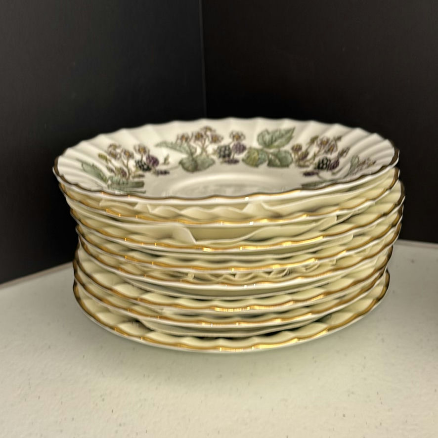 Assorted Scarves and Royal Worcester Fine Bone China Plates - image 6 of 8