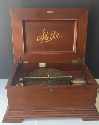 Stella mechanical disc music player in wooden cabinet - Image 1 of 12