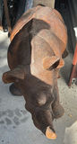 Wooden Rhinoceros Sculpture - thumbnail 2 of 4