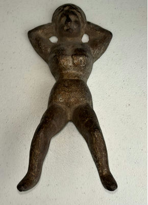 Cast Iron Boot Jack Female Figure Sculpture - Image 1 of 5
