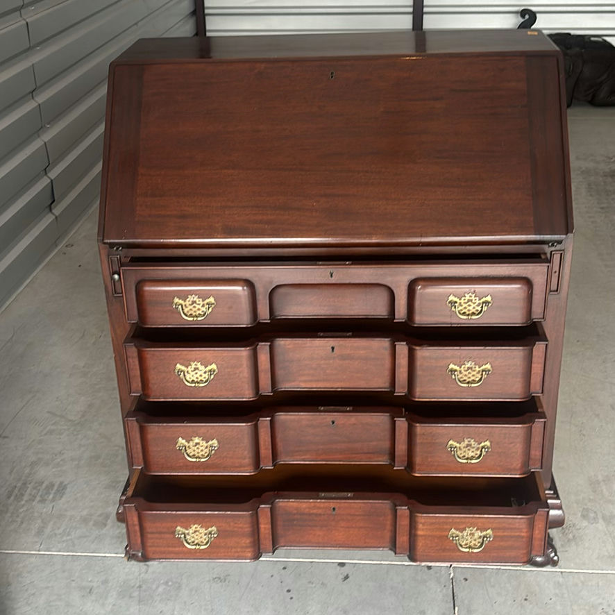 Wooden Secretary Desk with Drawers - image 4 of 7