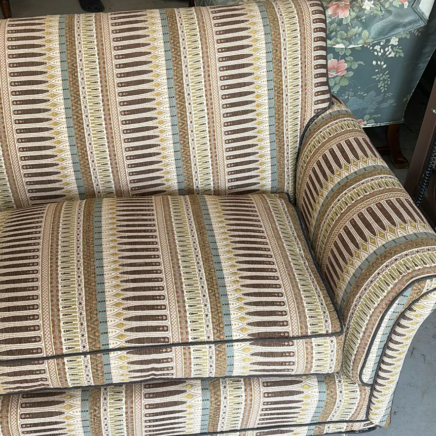 Patterned Upholstered Sofa - image 3 of 7