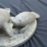Two Manatee Sculptures on an Oval Base - thumbnail 3 of 4
