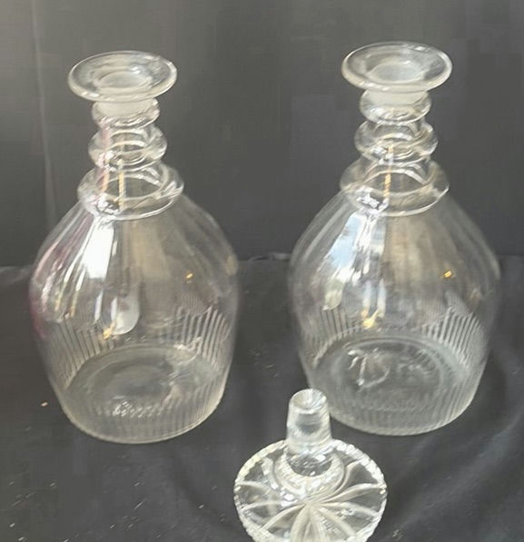 Glass decanter collection with pig figurine - image 8 of 8