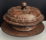 Decorative Lacquerware Serving Pieces, String Instrument, and Painted Wooden Spoons - thumbnail 5 of 6
