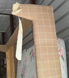 Floral quilted mattress with wrapped wooden frame - thumbnail 3 of 9